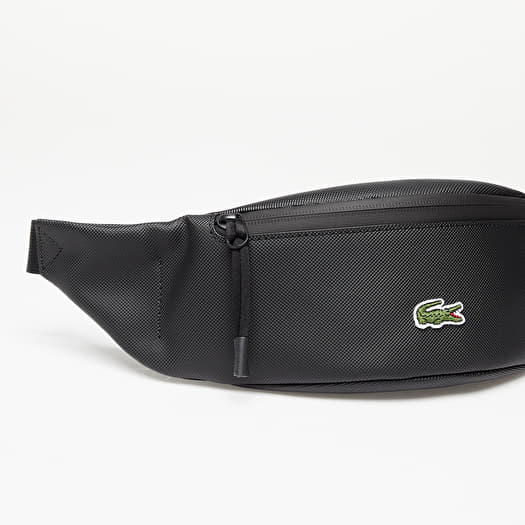 Kidney Packs LACOSTE Men s LCST Coated Canvas Zippered Belt Bag Black Queens