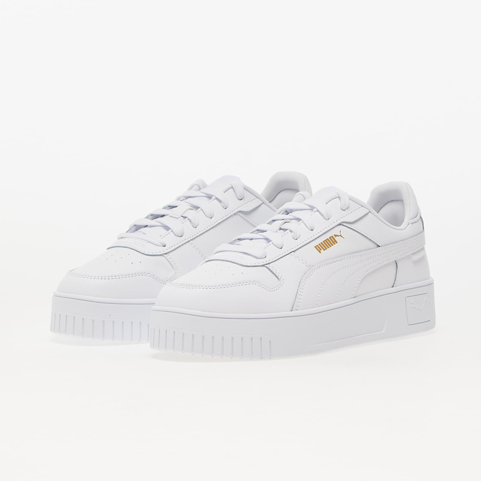 Women's sneakers and shoes Puma Carina Street Puma White-Puma White-Gold