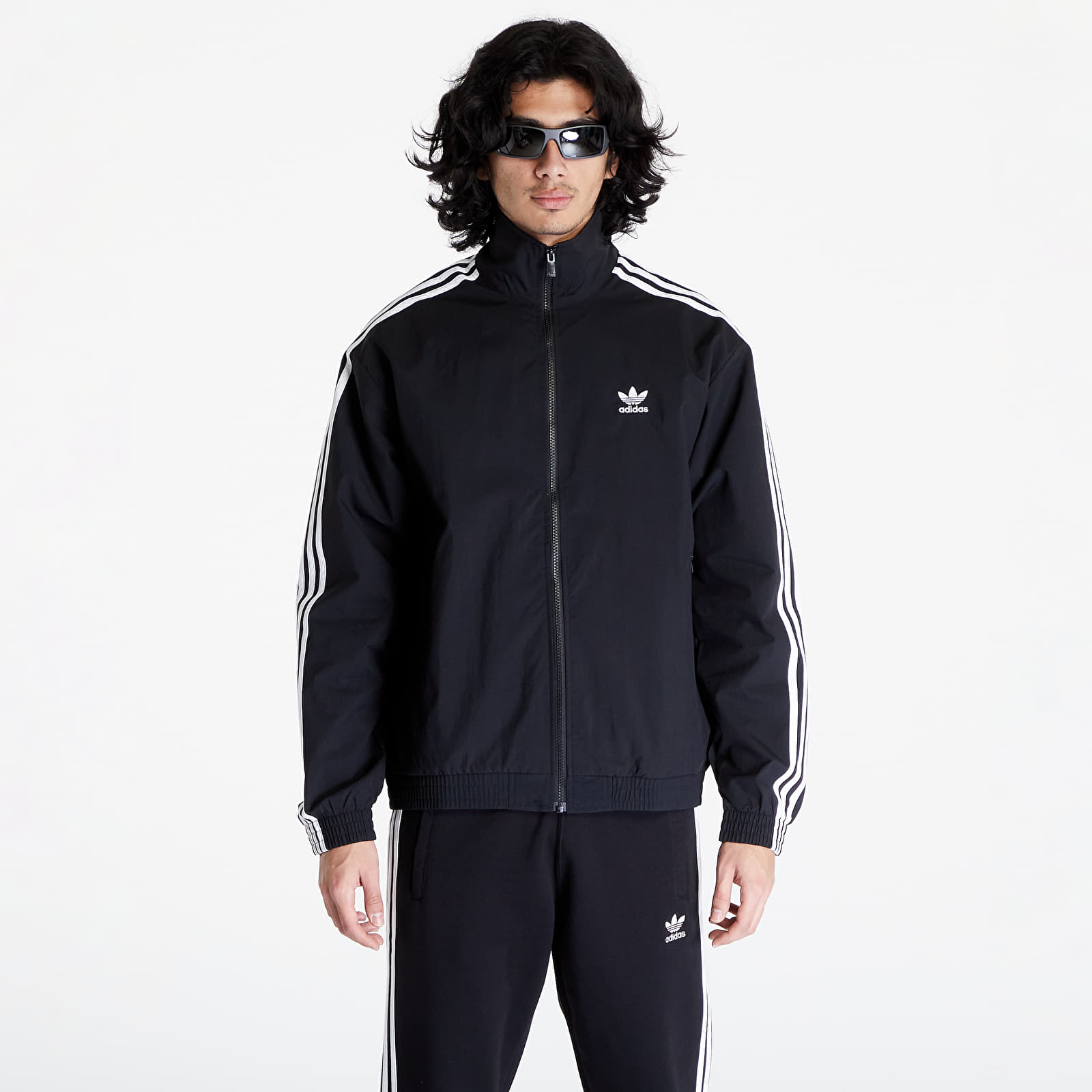 Mikiny a svetry adidas Adicolor Woven Firebird Track Top Black