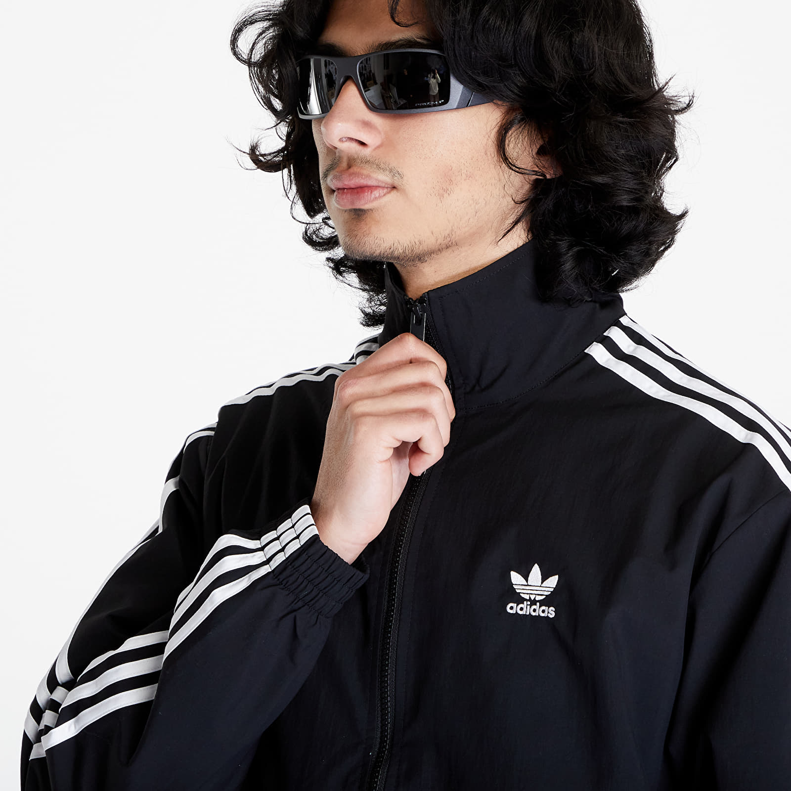 Mikiny a svetry adidas Adicolor Woven Firebird Track Top Black