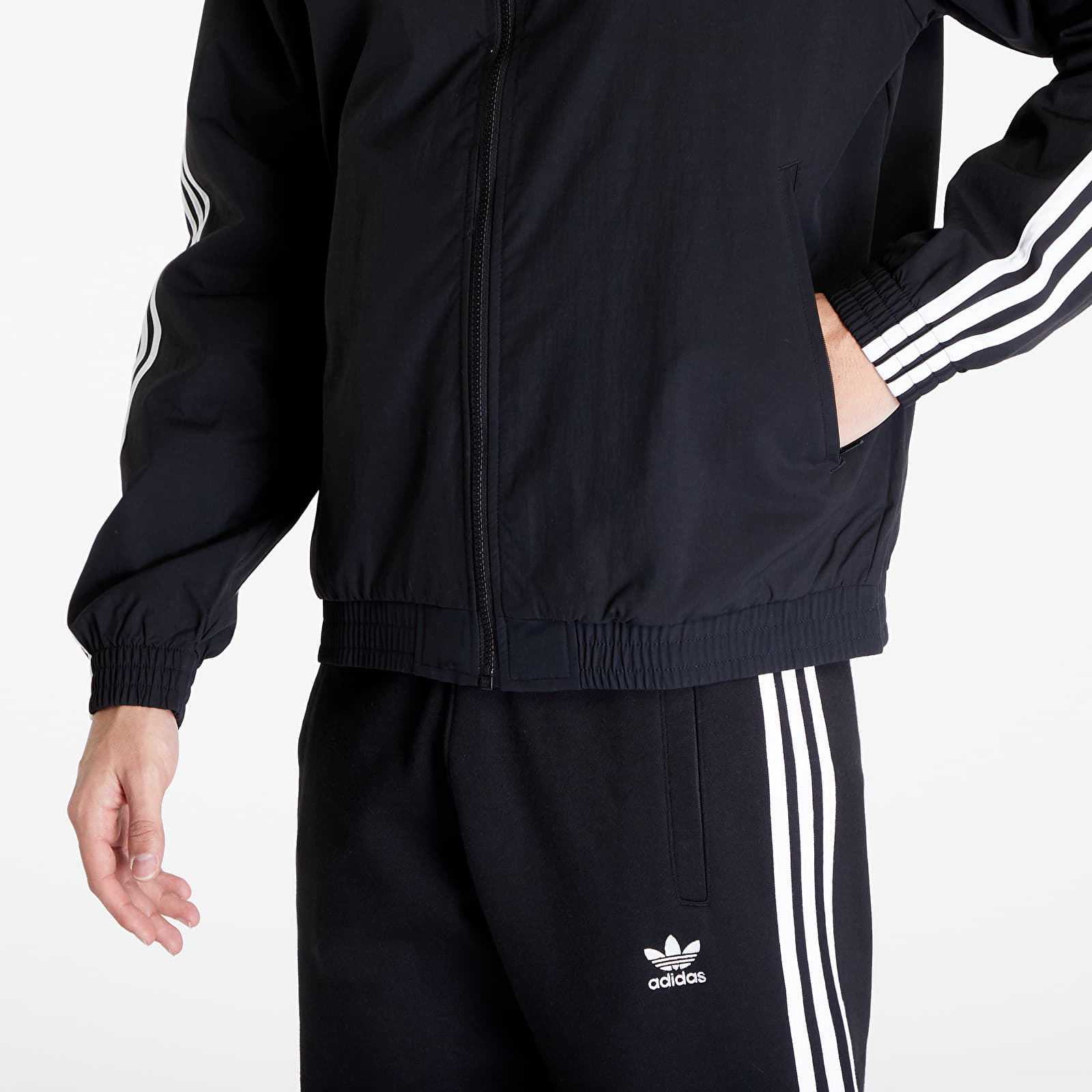 Mikiny a svetry adidas Adicolor Woven Firebird Track Top Black