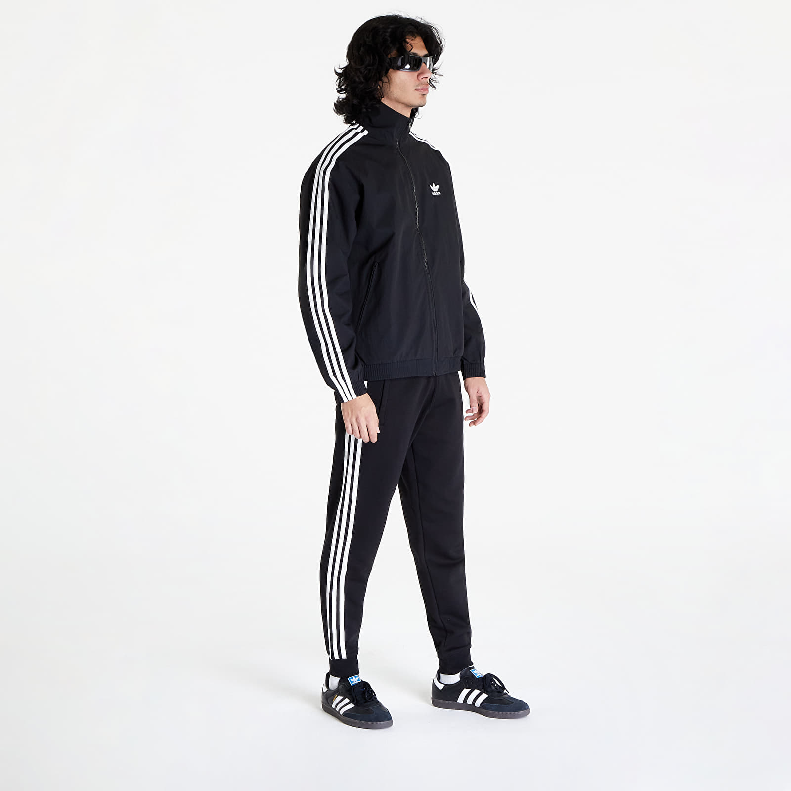 Mikiny a svetry adidas Adicolor Woven Firebird Track Top Black