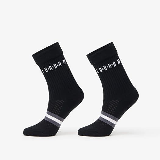 Sokken Jordan Legacy Crew Socks 2-Pack Black/ White/ White