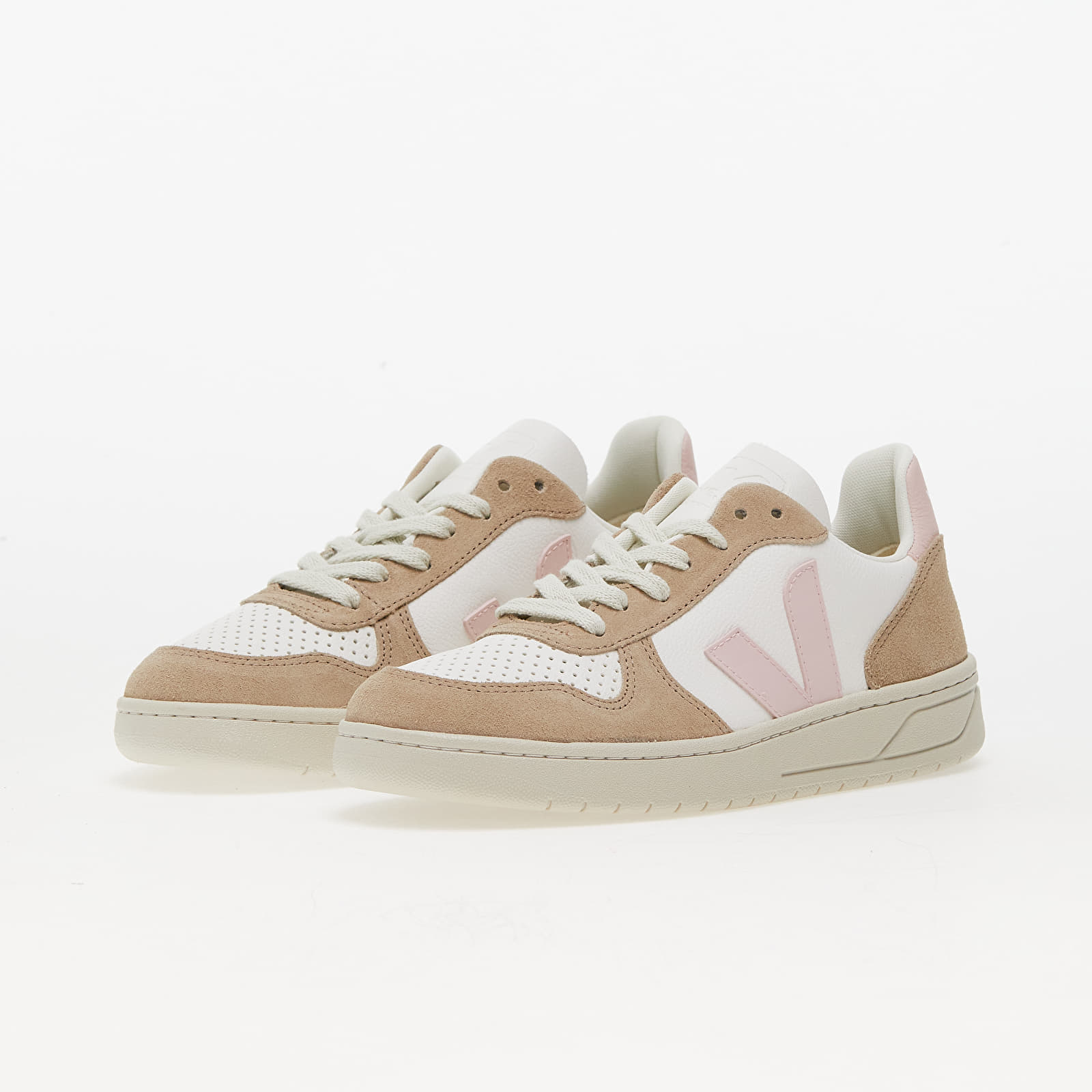 Women's sneakers and shoes Veja W V-10 Extra White Petale Sahara