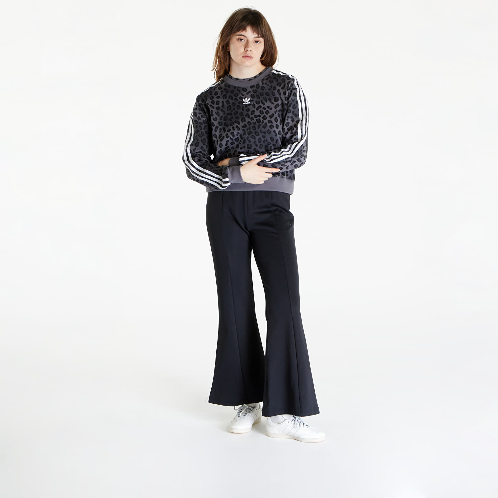 Mikiny adidas Aop Crew Sweatshirt Grey Five