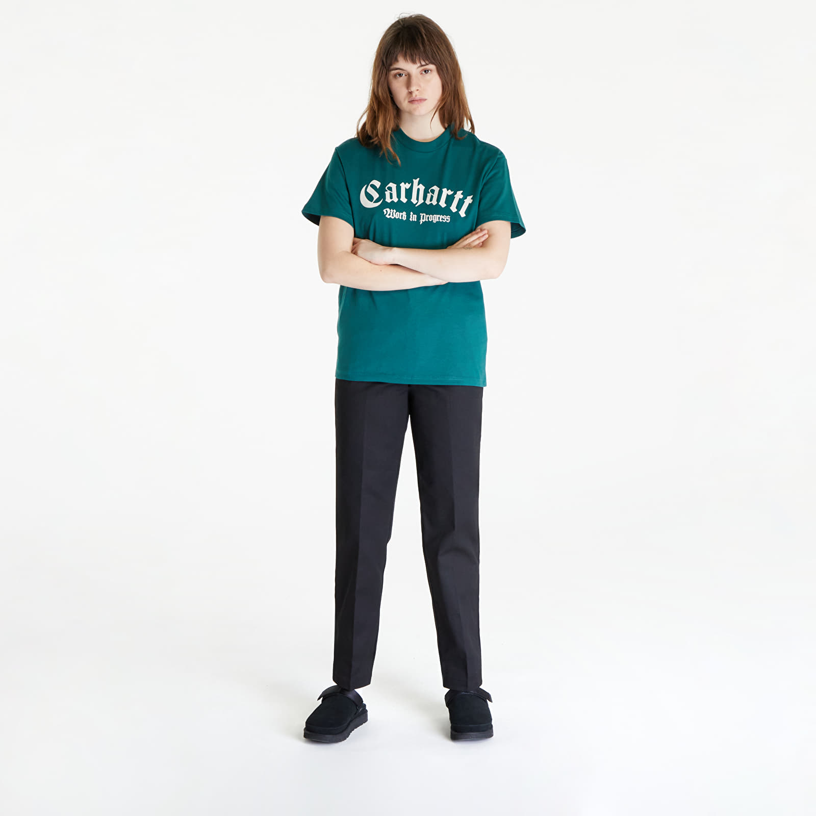 Trička Carhartt WIP Short Sleeve Onyx T-Shirt UNISEX Chervil/ Wax