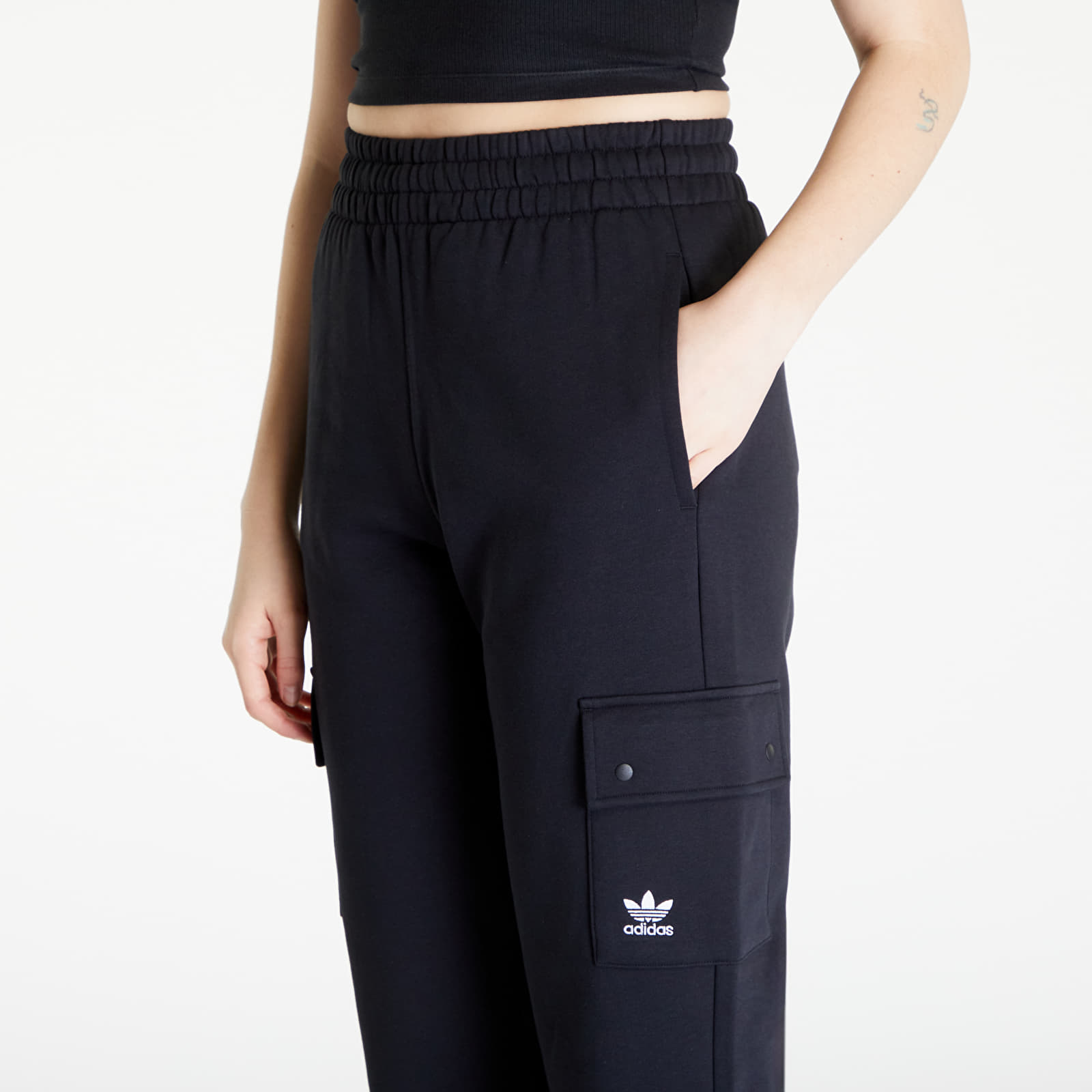 Black adidas fleece joggers clearance