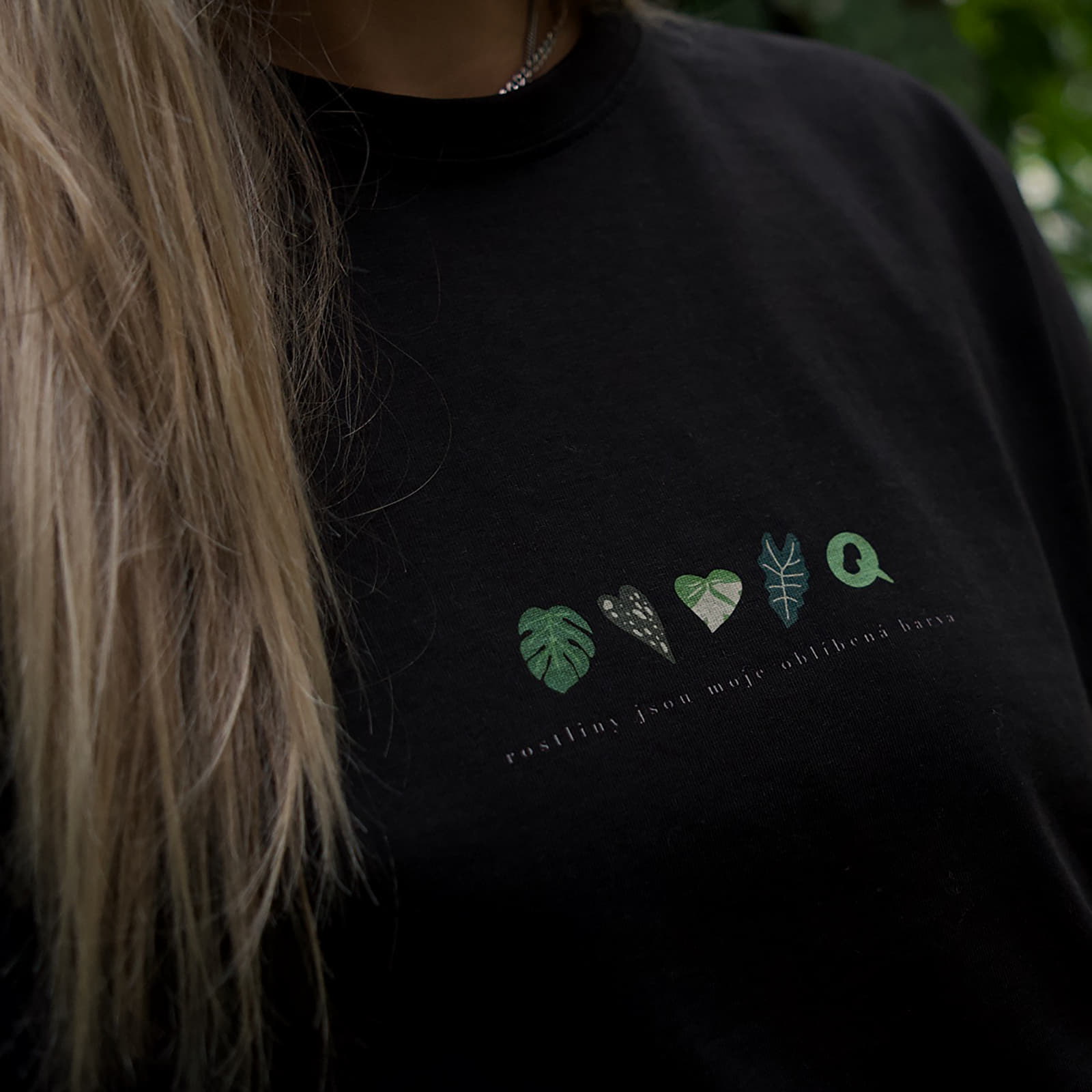 Kapuutsikud ja kampsunid Queens Rostliny Jsou Moje Oblíbená Barva Crewneck UNISEX Black