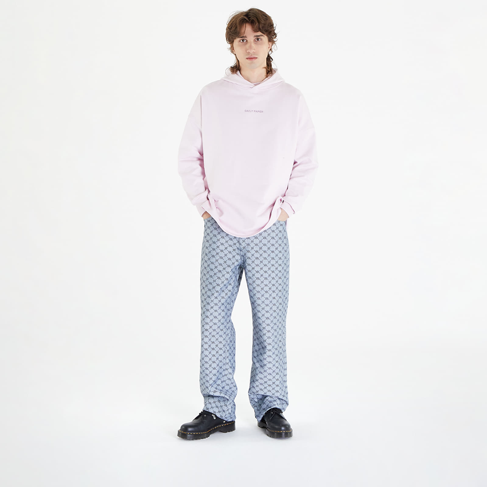 Mikine Daily Paper Songul Relaxed Hoodie Ice Pink