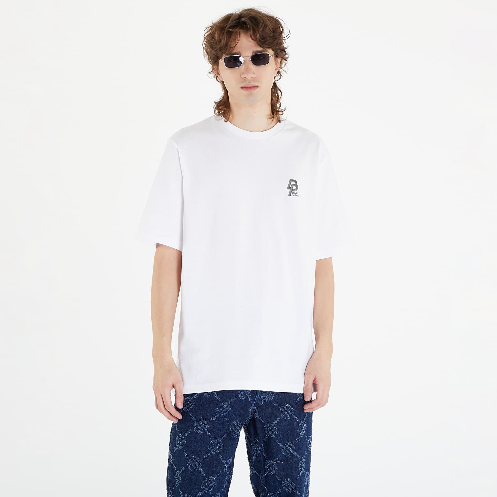 Maglietta Daily Paper Eli Short Sleeve T-Shirt White M