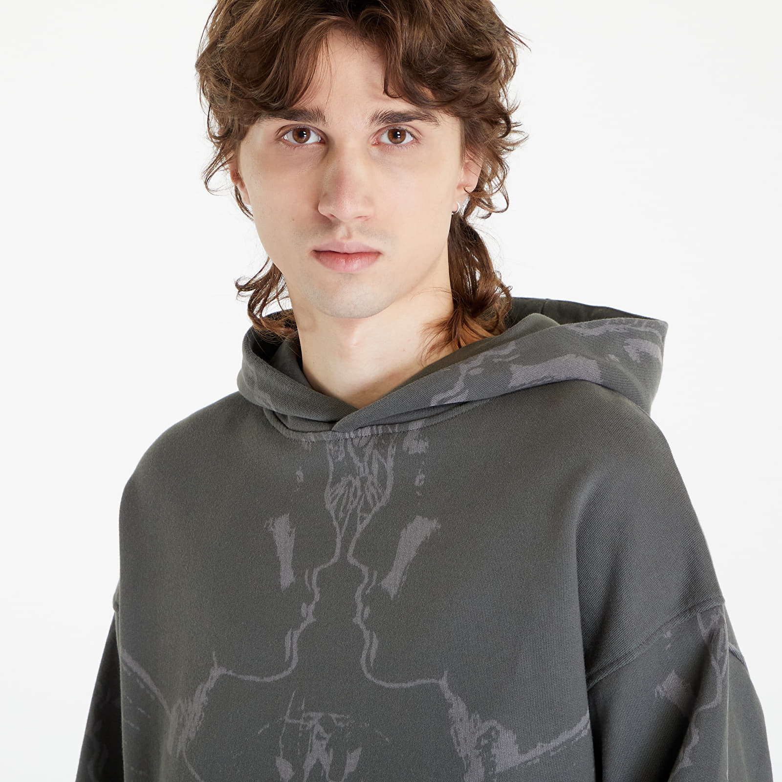 Mikiny Daily Paper Secret Rhythm Oversized Hoodie Chimera Green