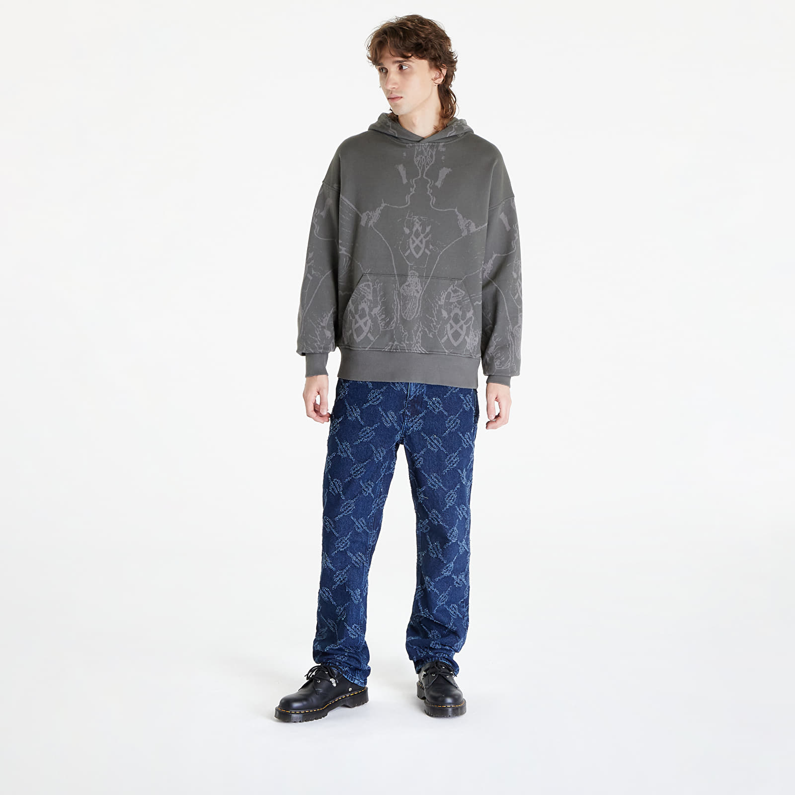 Hoodies and sweatshirts  Daily Paper Secret Rhythm Oversized Hoodie Chimera Green