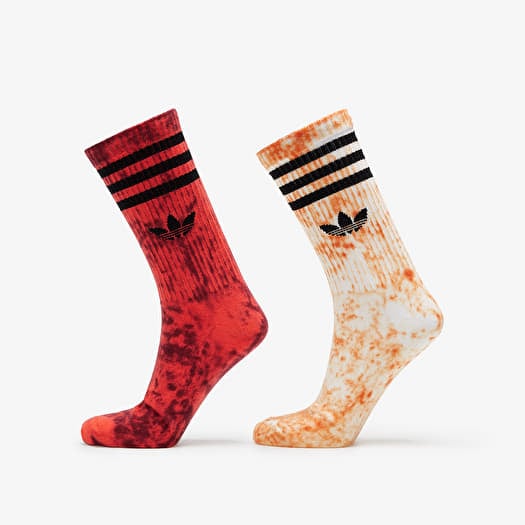 Ponožky adidas Tie Dye Socks 2-Pack White/ Orange/ Bright Red