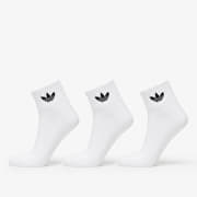 adidas Mid Ankle Socks 3-Pack White/ White/ Black