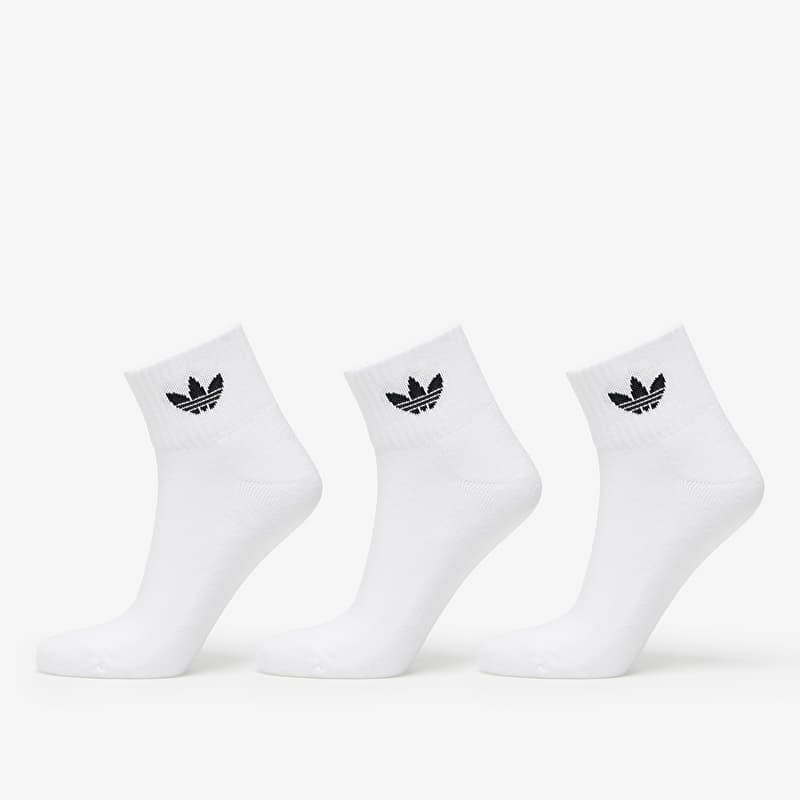 adidas Mid Ankle Socks 3-Pack White/ White/ Black