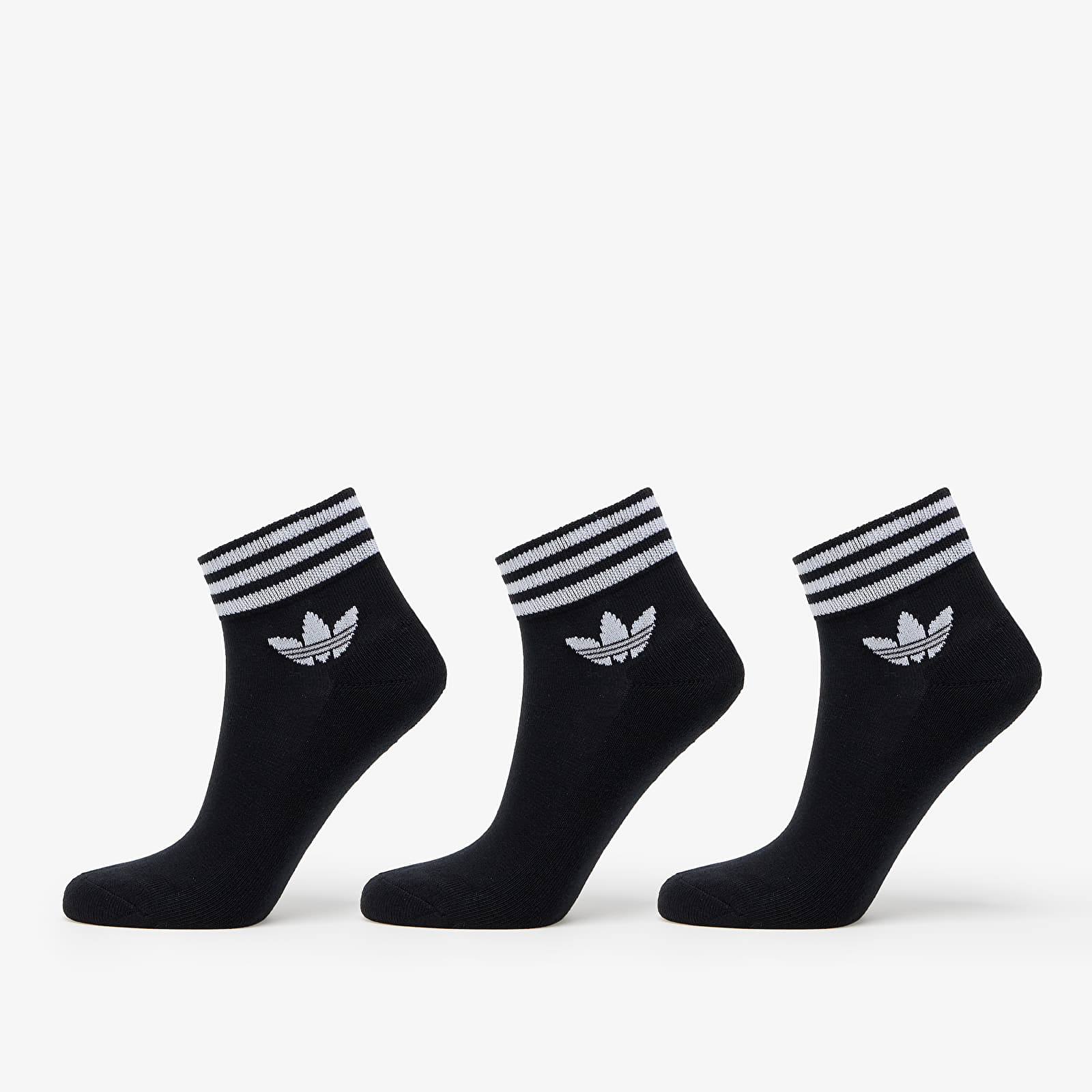 Ponožky adidas Originals Trefoil Ankle Socks HC 3Pack Black/ White