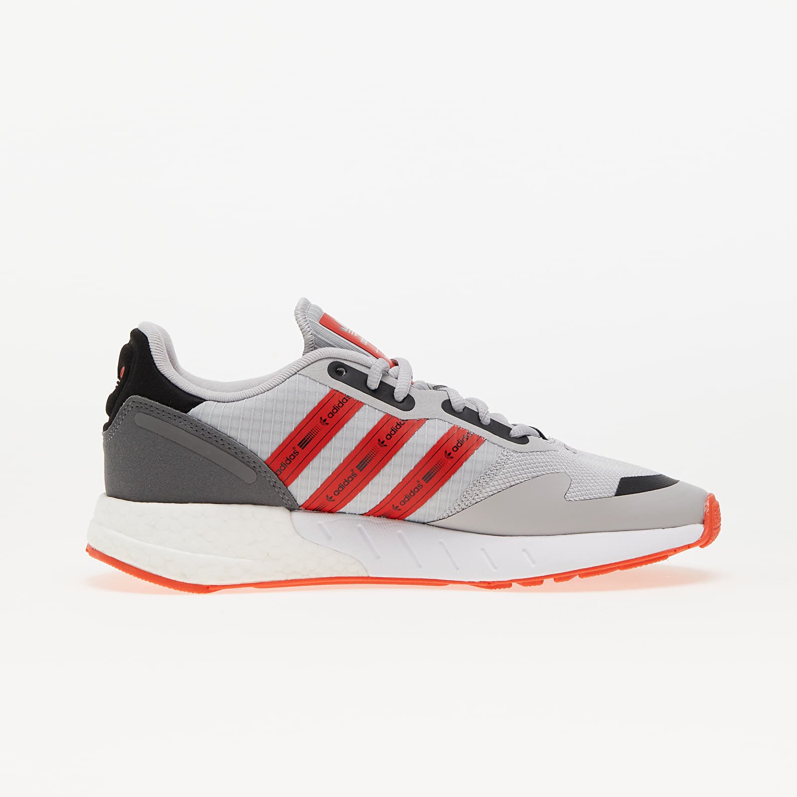 Vīriešu čības un apavi adidas ZX 1K Boost Grey Two/ Semi Solar Red/ Cwhite