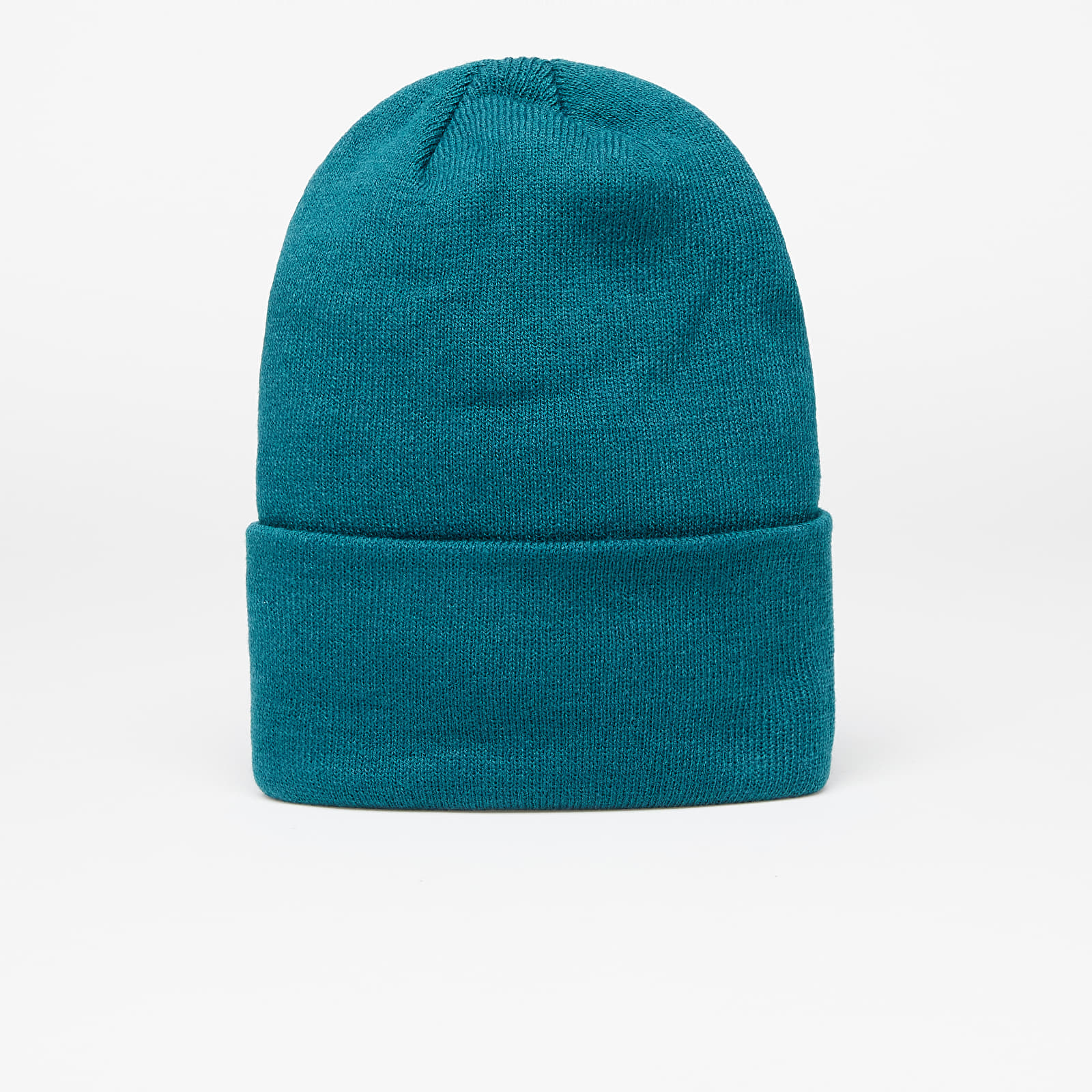 Klobúky Urban Classics Leatherpatch Long Beanie Dark Green