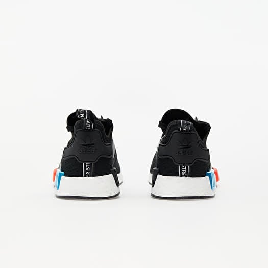 Adidas originals nmd top r1 primeknit black/black/solar red