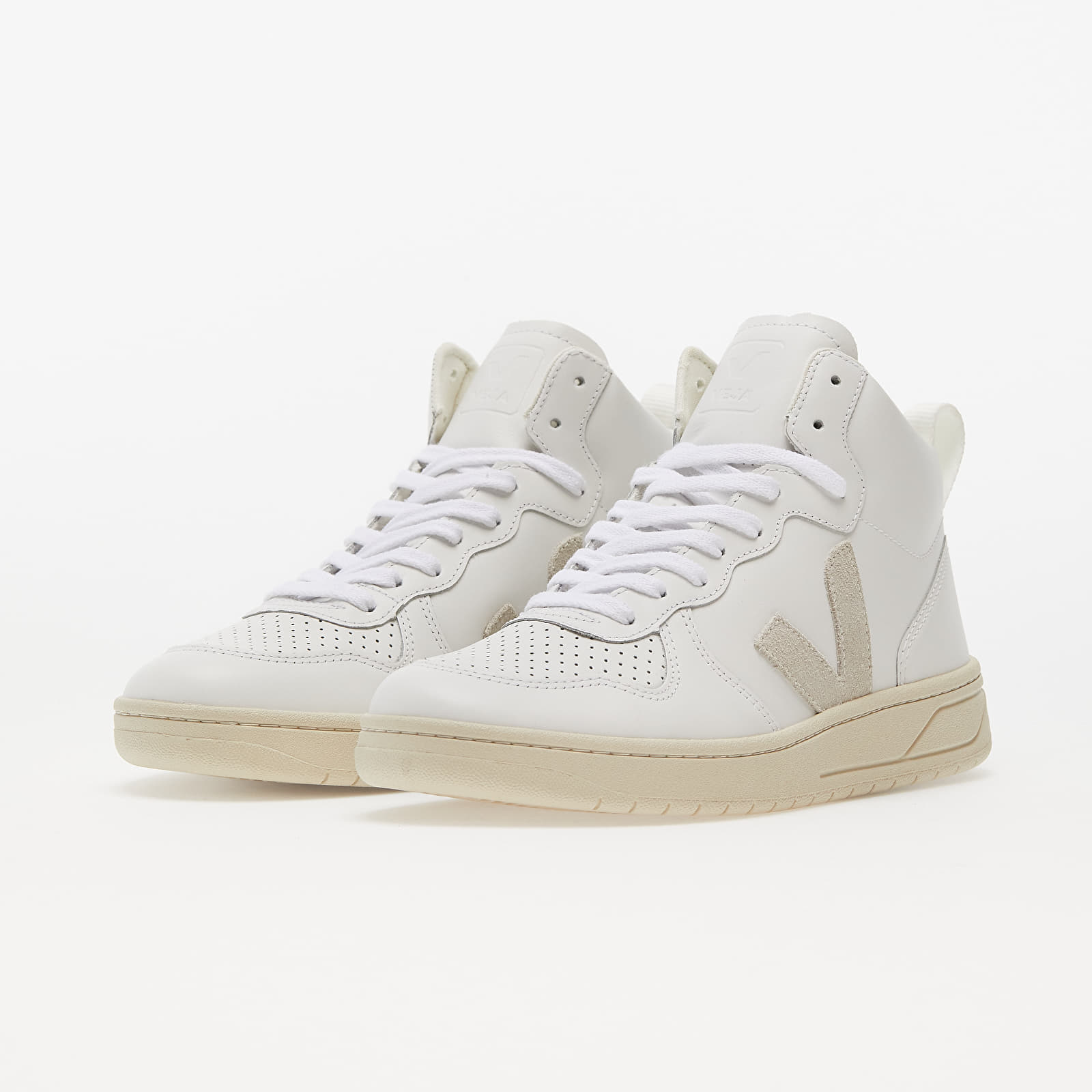 Мъжки маратонки и обувки Veja V-15 Leather Extra White/ Natural