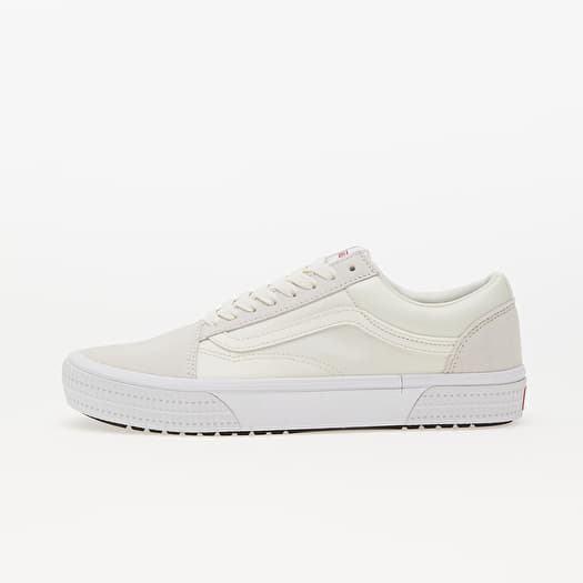 Mens white leather vans old skool store