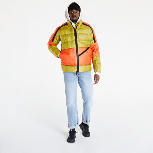 Yellow adidas puffer jacket top
