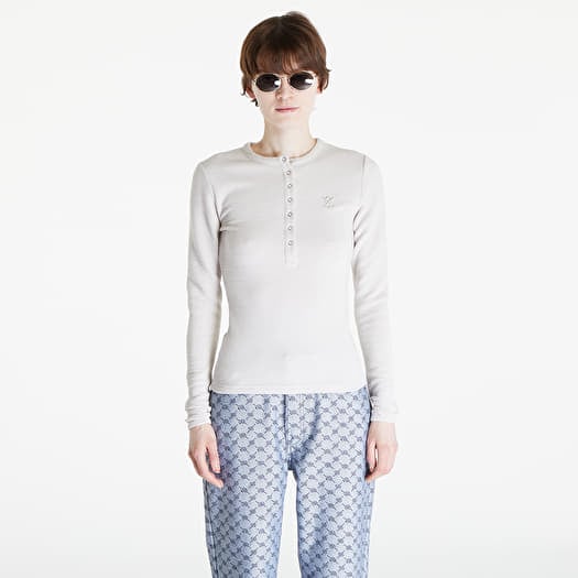 Μπλουζάκι Daily Paper Denise Button Long Sleeve T-Shirt Moonstruck Beige