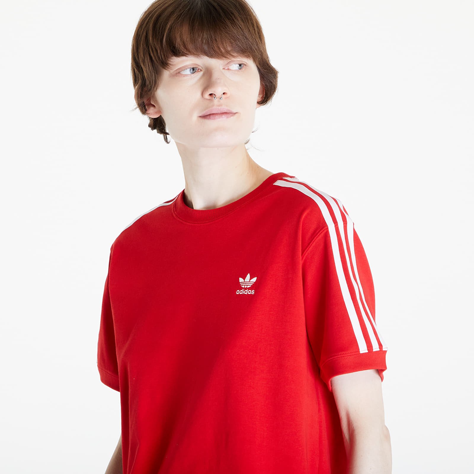 Tricouri adidas 3 Stripe Tee Better Scarlet