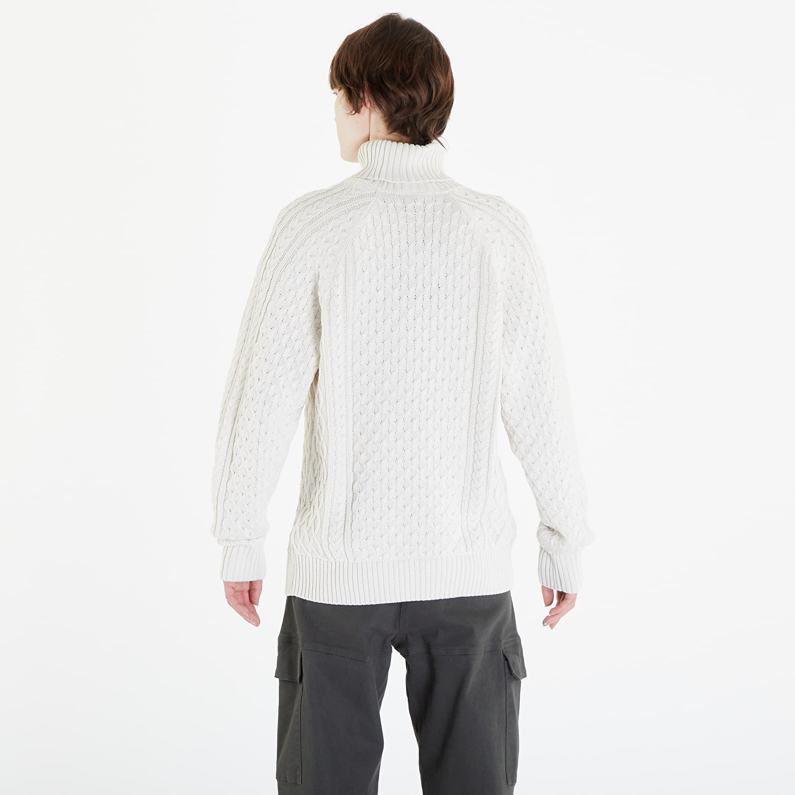 Tröjor Nike Life Men's Cable Knit Turtleneck Sweater Light Bone