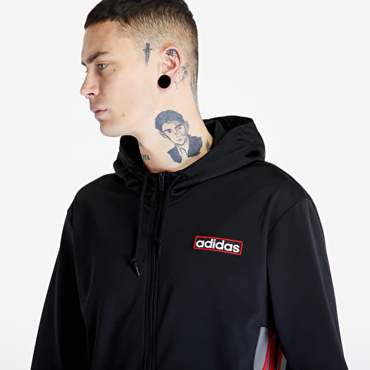 Sweatshirts adidas Adicolor Adibreak Full Zip Hoodie Black Better Scarlet Grey Four Queens