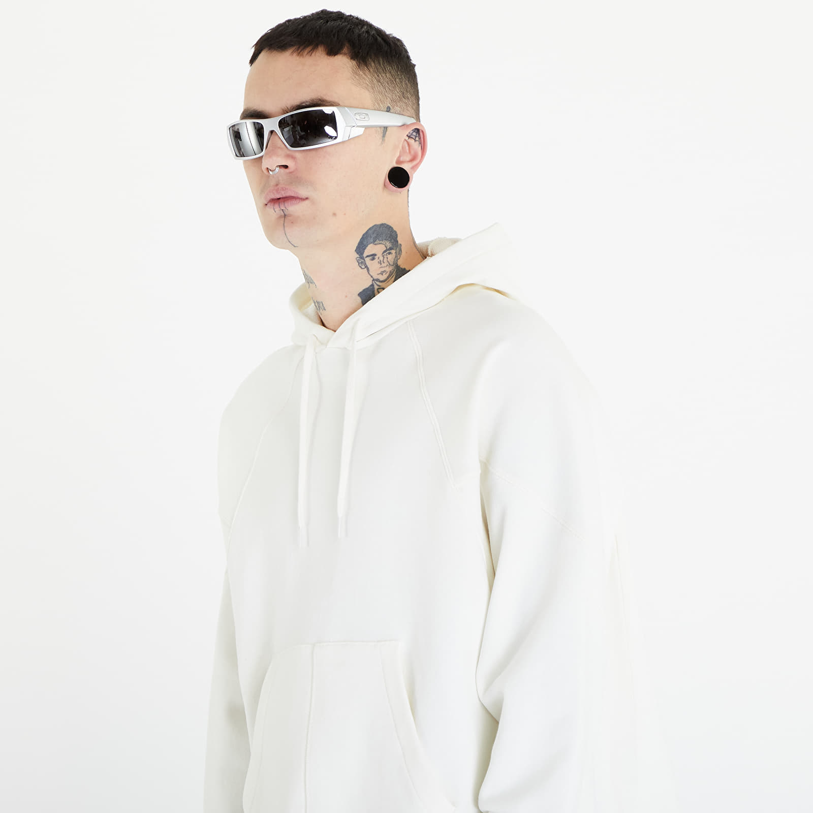 Mikine in puloverji Converse Shapes Triangle Pullover Hoodie UNISEX Egret