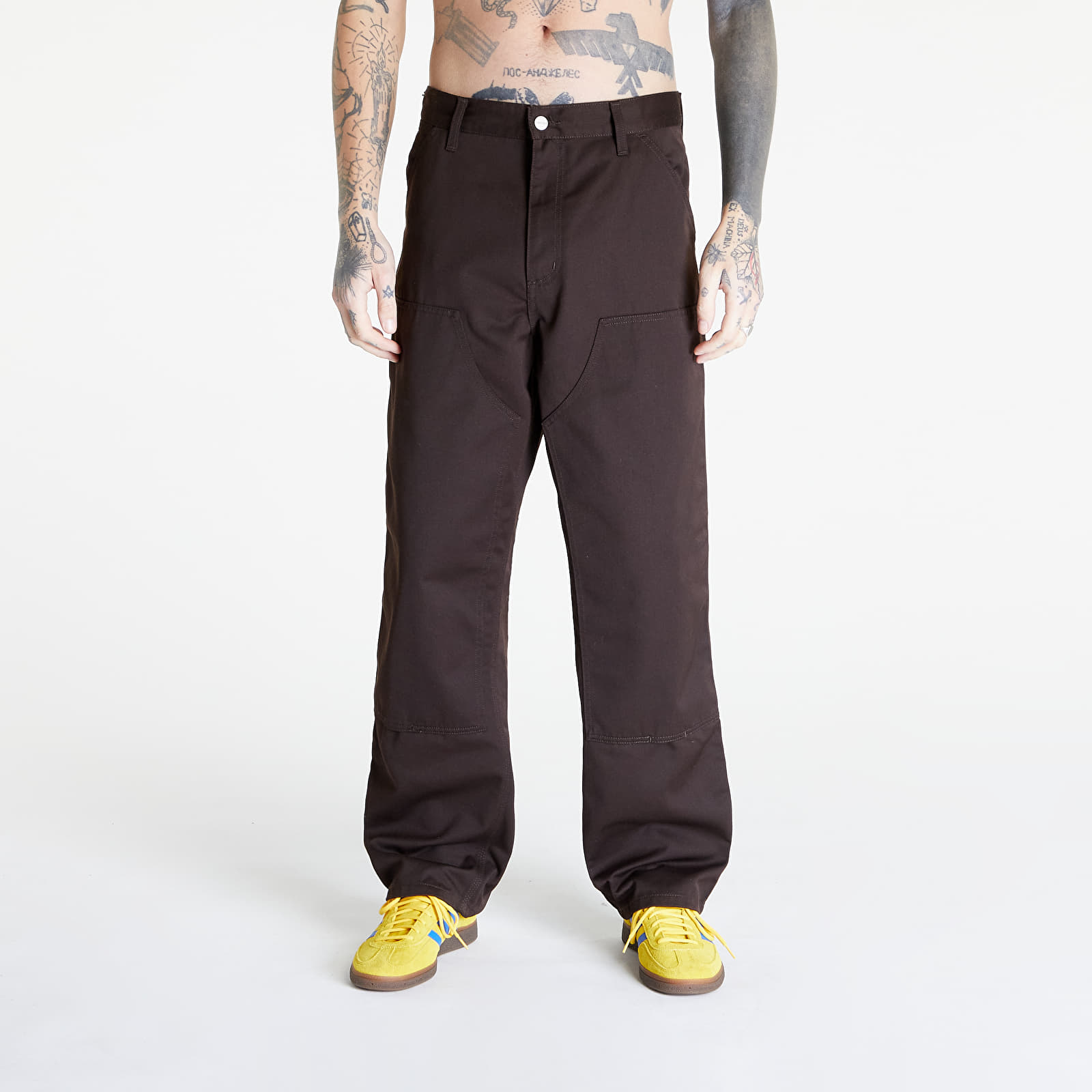 Jeans and trousers Carhartt WIP Double Knee Pant UNISEX Tobacco Rinsed |  Queens