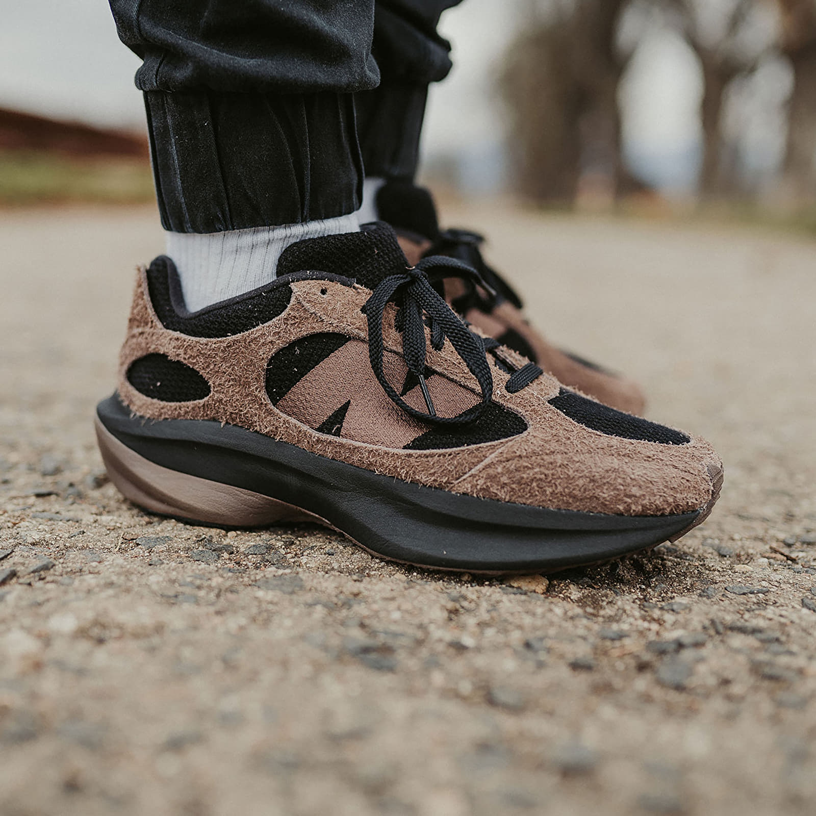 Men s sneakers and shoes New Balance WRPD Runner Mushroom Brown Black Queens