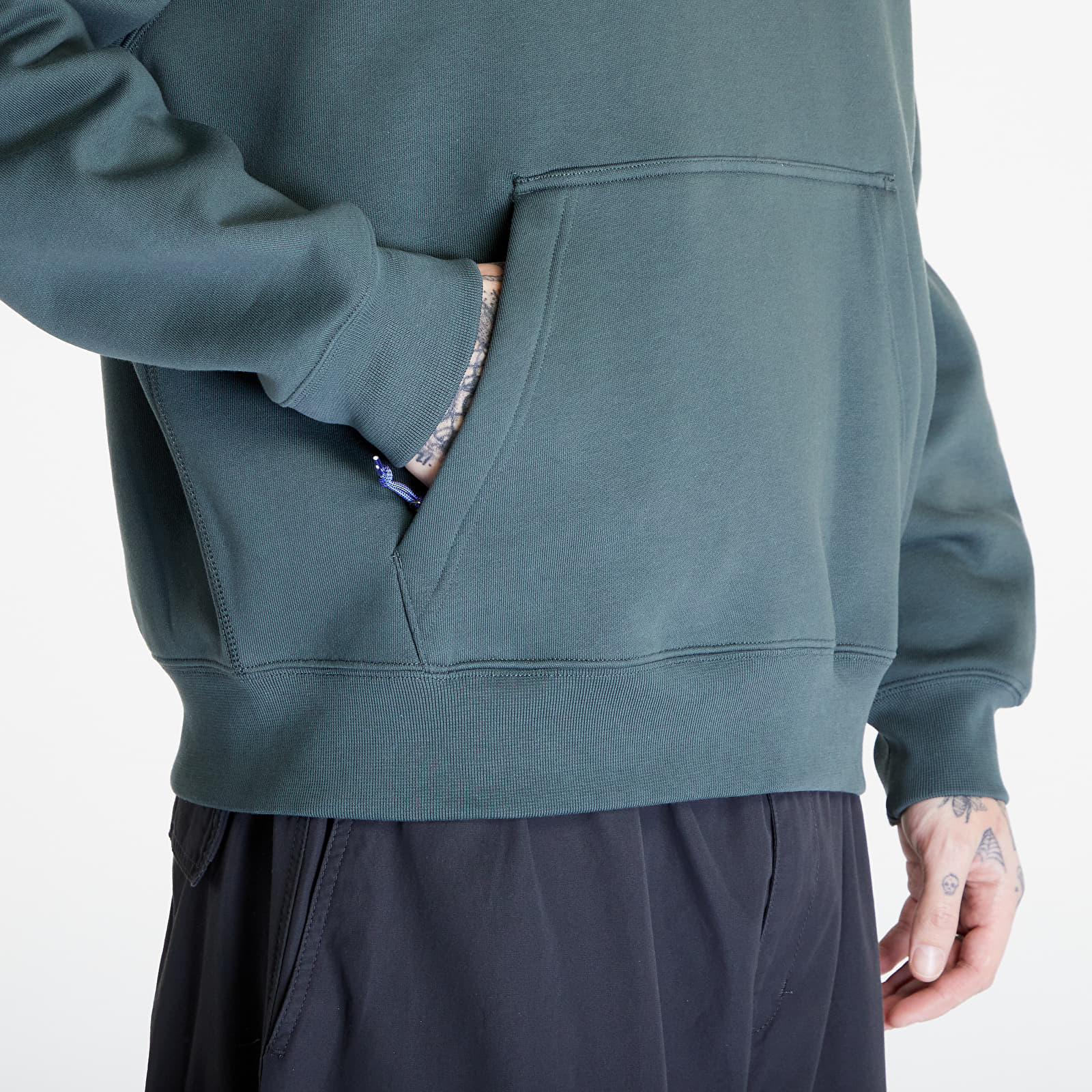 Mikiny Nike ACG Therma-FIT Fleece Pullover Hoodie UNISEX Vintage Green/ Summit White
