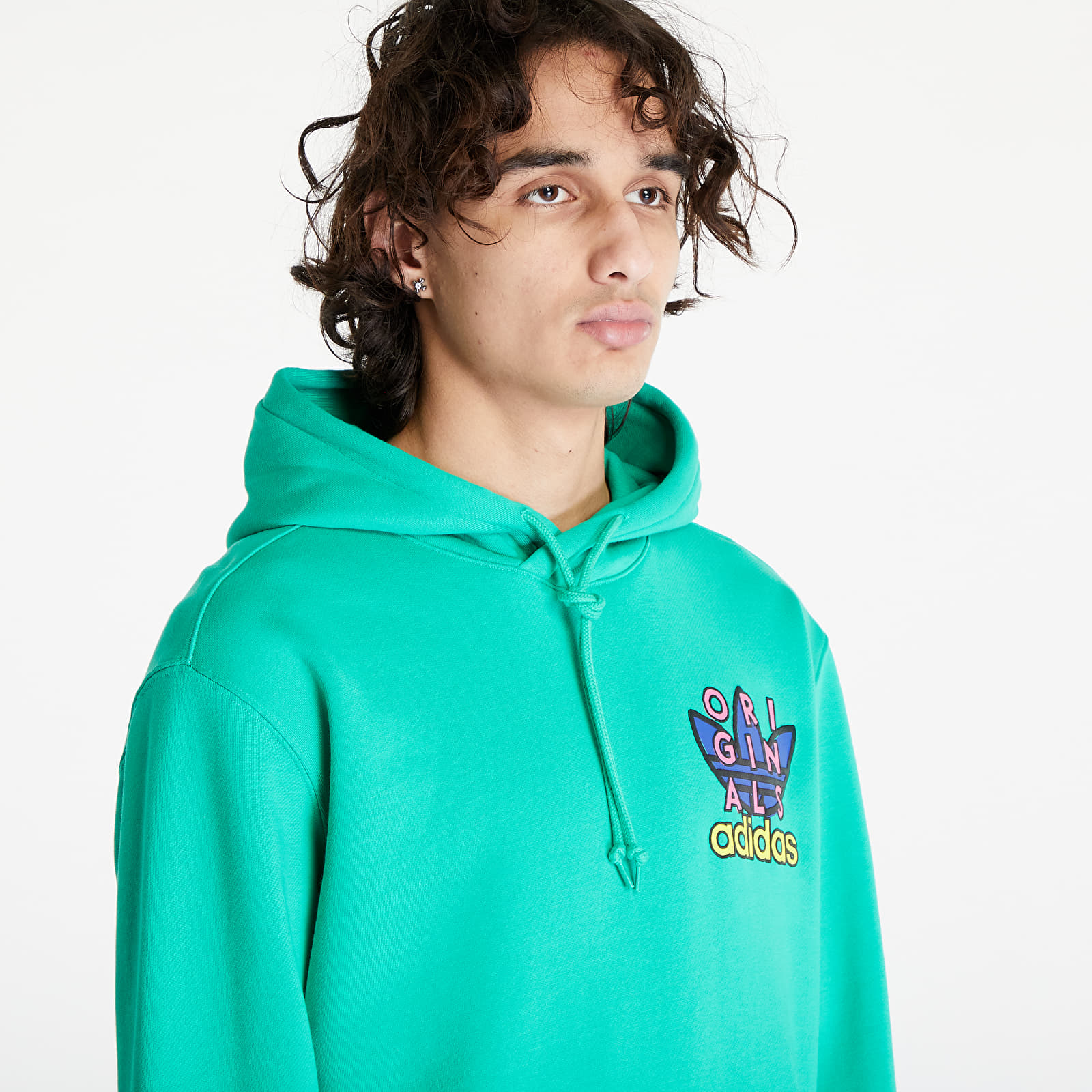 Hoodies och sweatshirts adidas Originals Trefoil Hoodie Semi Screaming Green
