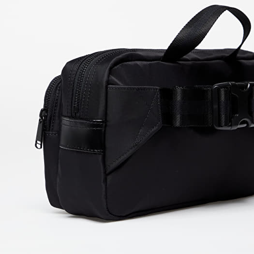 Kidney Packs FRED PERRY Nylon Twill Leather Xbody Bag Black