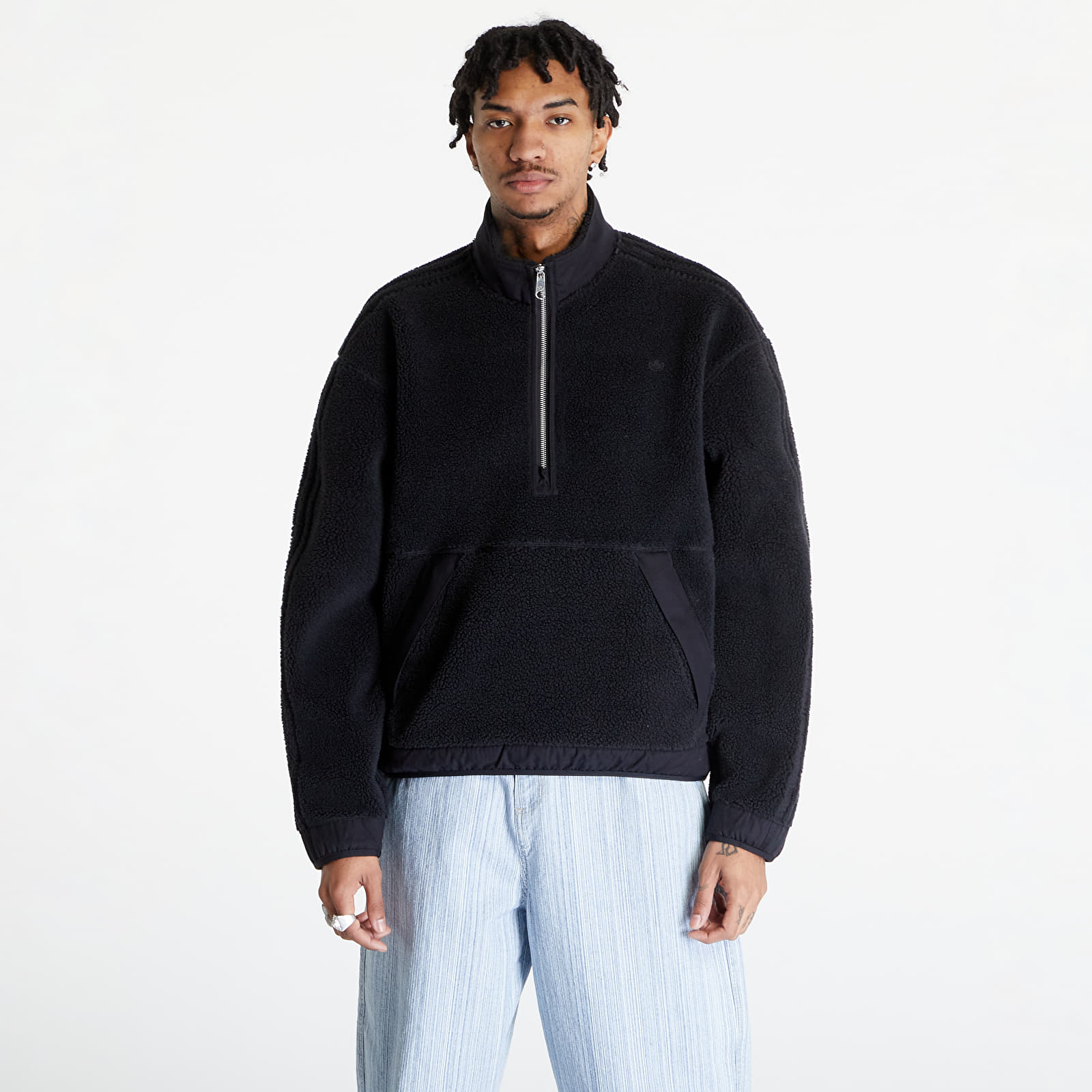 Sweatshirts adidas Premium Essentials+ Classics Half-Zip Hoodie Black