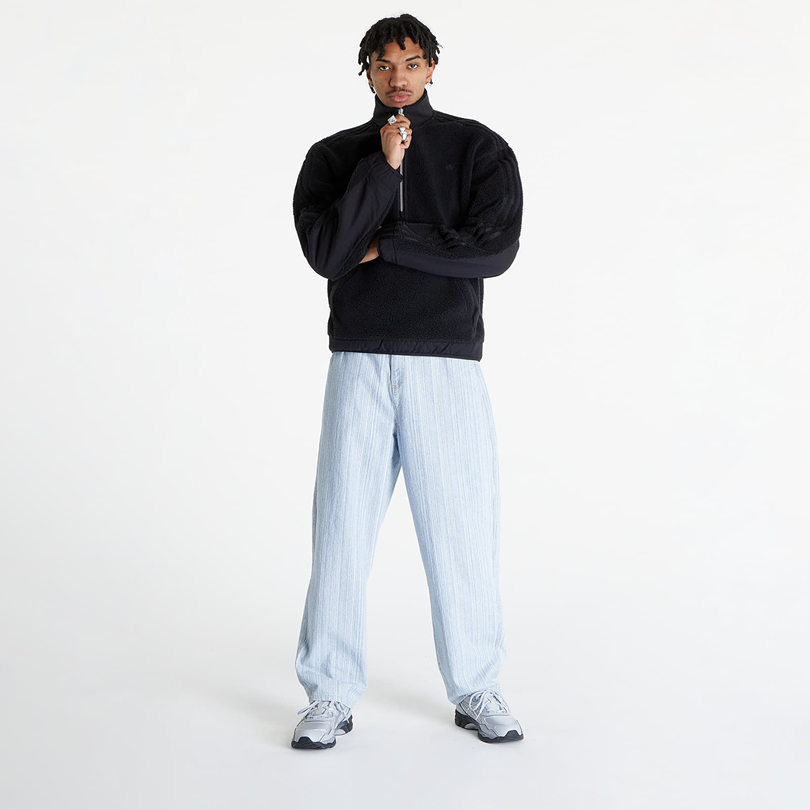 Sweatshirts adidas Premium Essentials+ Classics Half-Zip Hoodie Black