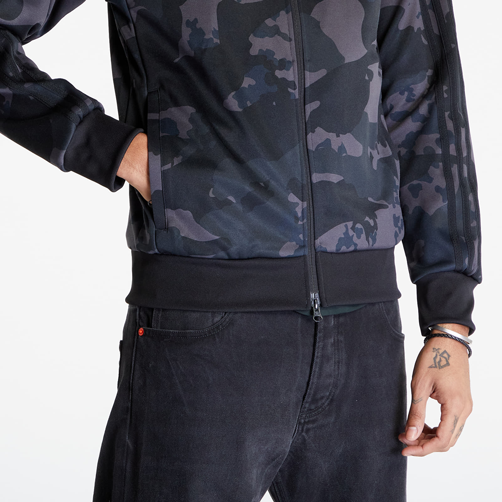 Mikiny adidas Camo SSTR Track Top Black