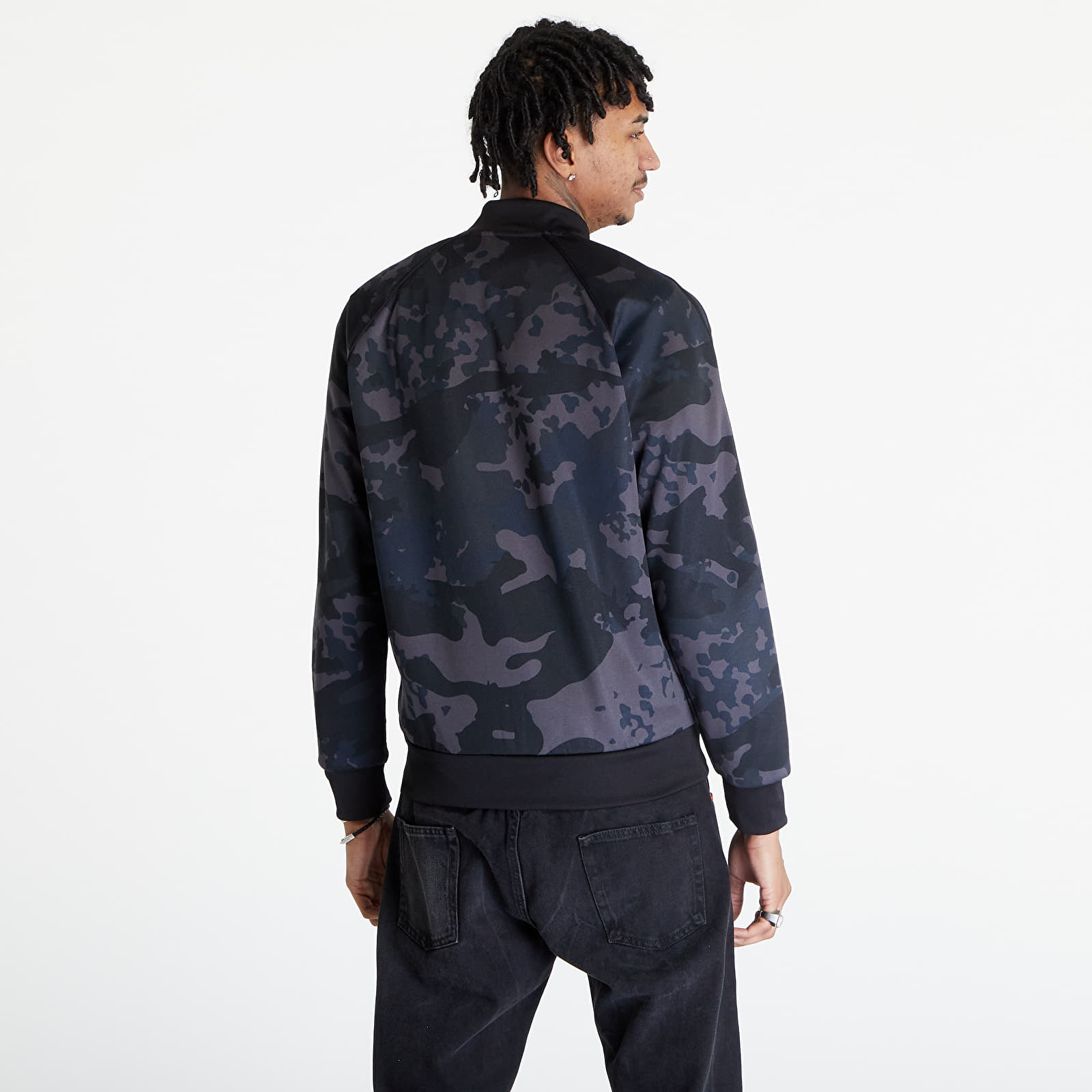 Mikiny adidas Camo SSTR Track Top Black