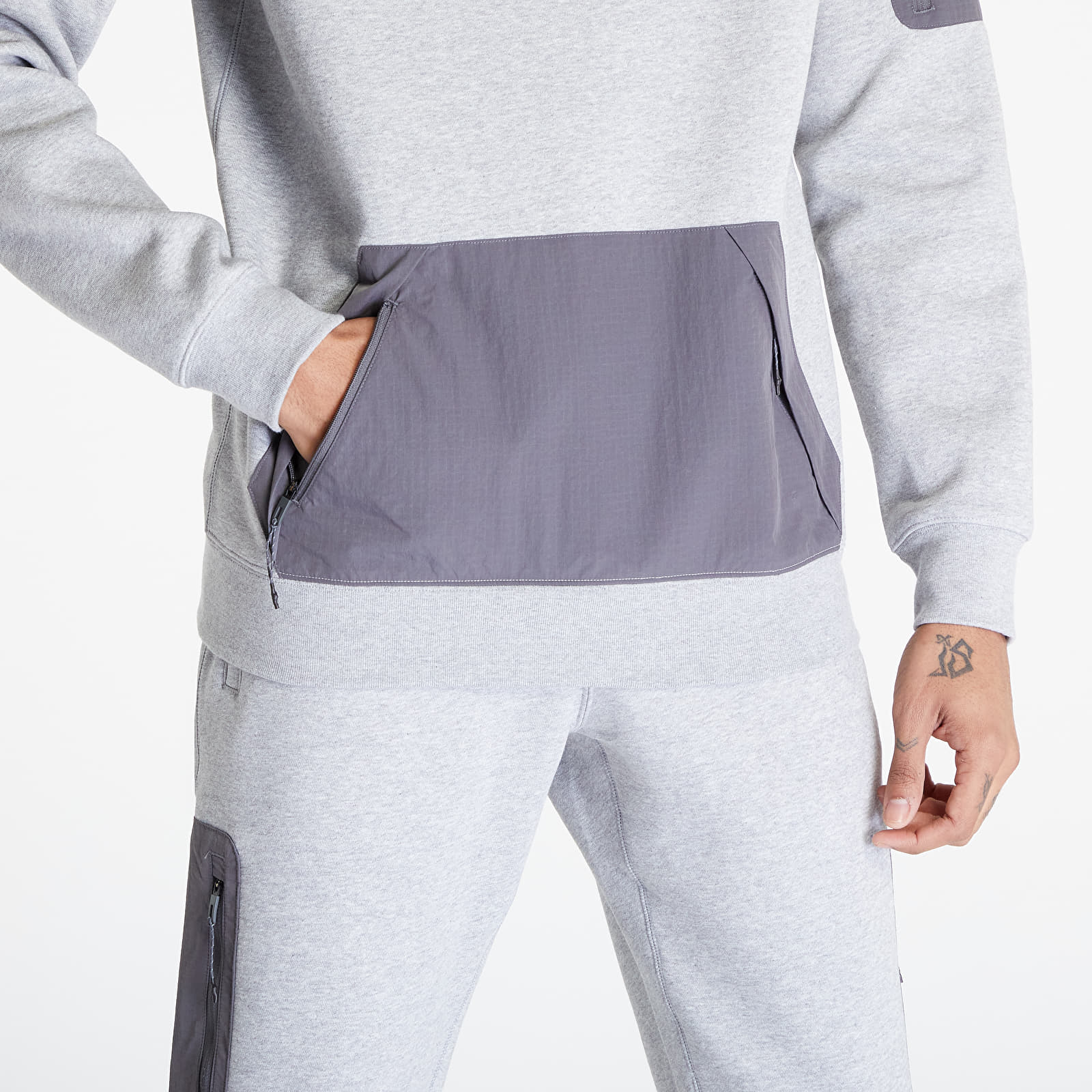 Mikiny adidas Hoodie Medium Grey Heather