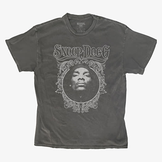 Merch Revival Tee - Snoop Dogg Distressed Floral Frame Unisex T-Shirt Black