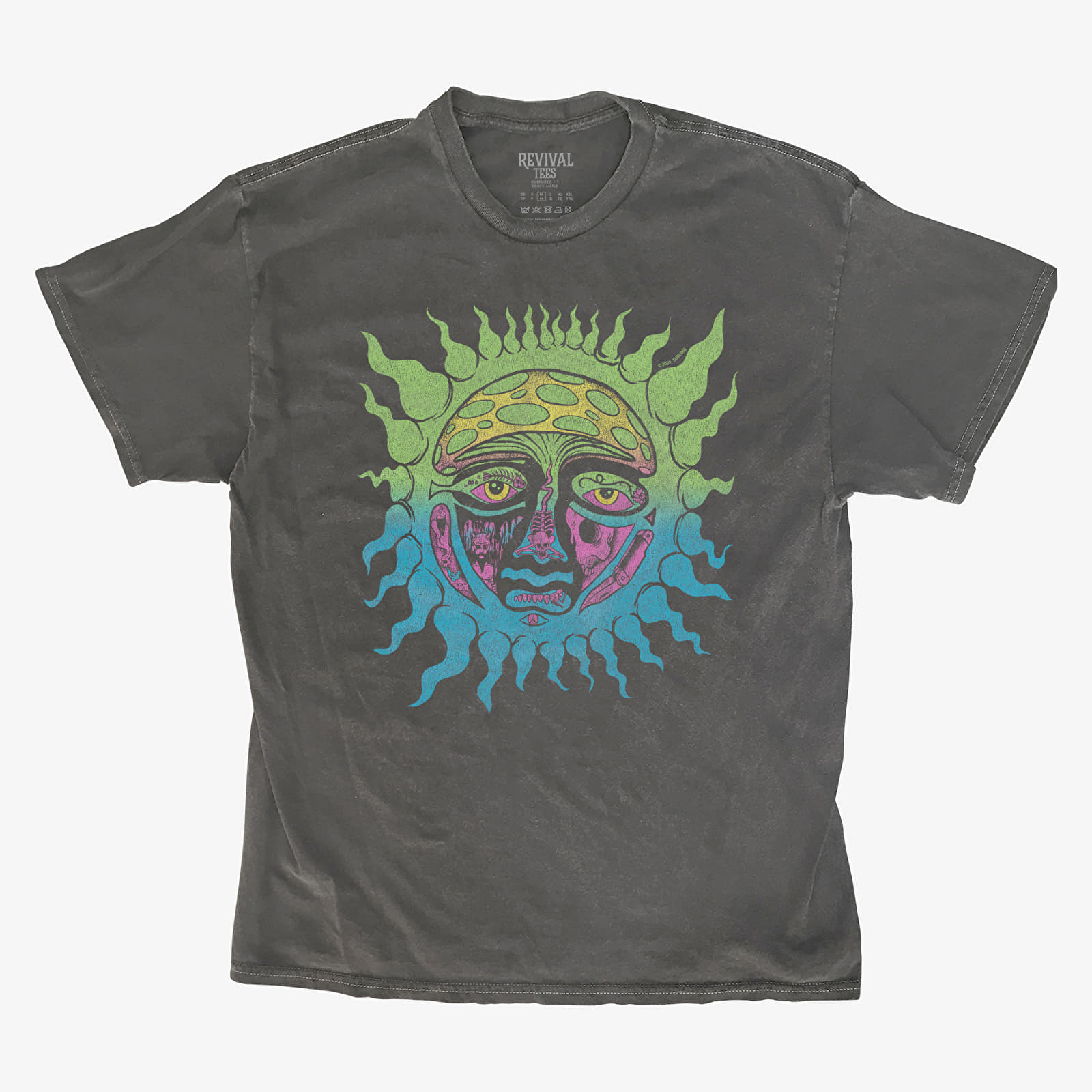 T-shirts Merch Revival Tee - Sublime Psychedelic Sun Logo Unisex T-Shirt Black