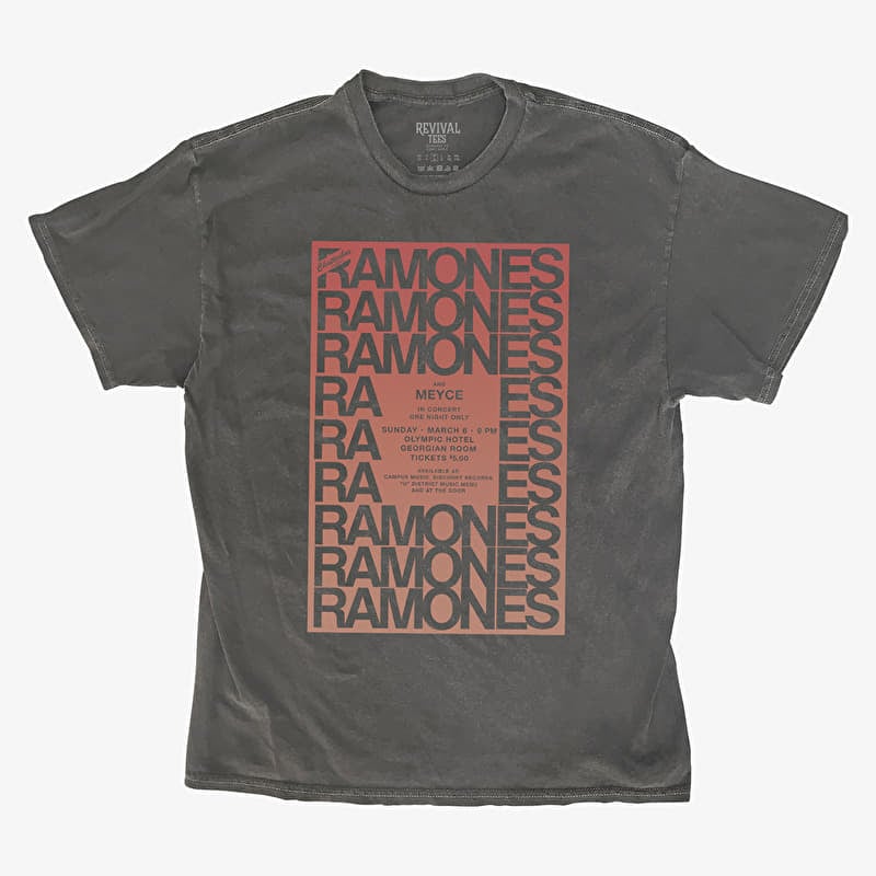 Merch Revival Tee - Ramones Concert Poster Unisex T-Shirt Black