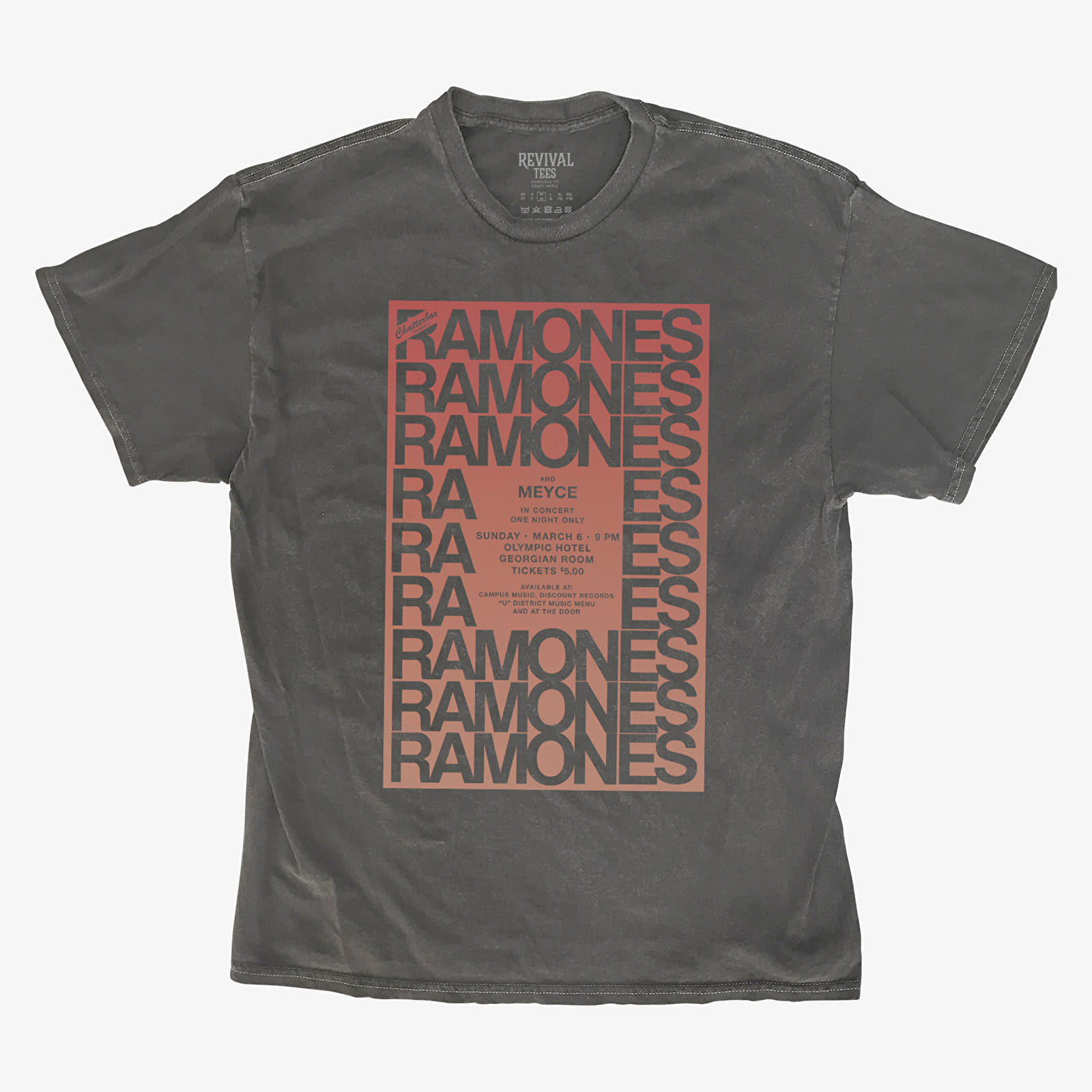 T-shirts Merch Revival Tee - Ramones Concert Poster Unisex T-Shirt Black