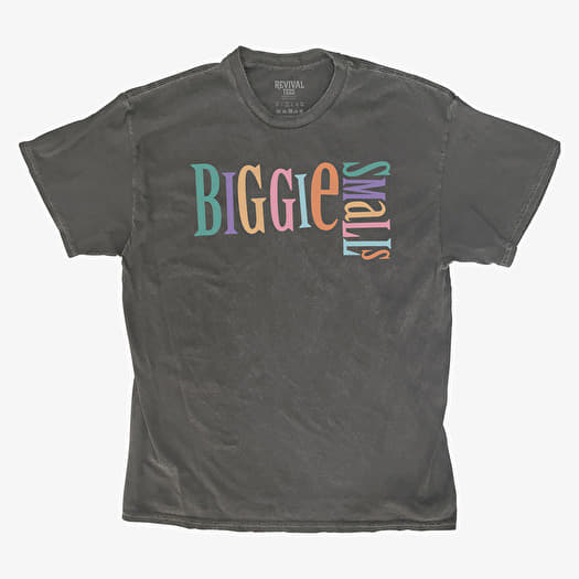 Merch Revival Tee - Biggie Smalls Colour Text Logo Unisex T-Shirt Black