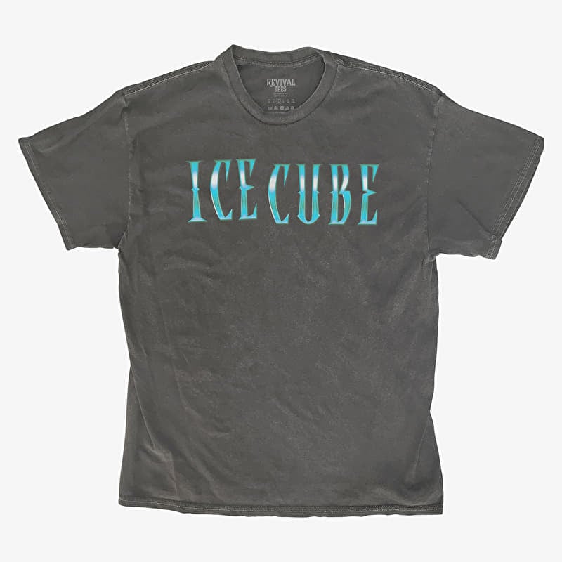 Merch Revival Tee - Ice Cube Text Logo Unisex T-Shirt Black