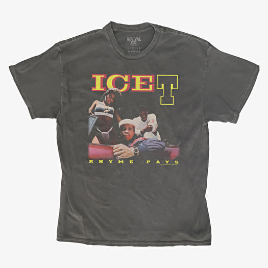 Tričko Merch Revival Tee - Ice T Rhyme Pays Unisex T-Shirt Black