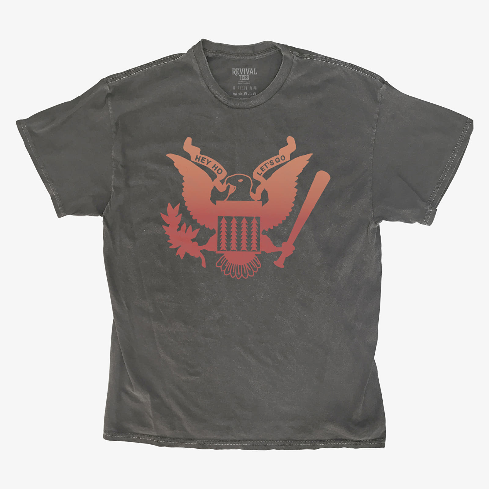 Футболки Merch Revival Tee - Ramones Hey Ho Lets Go Eagle Crest Unisex T-Shirt Black