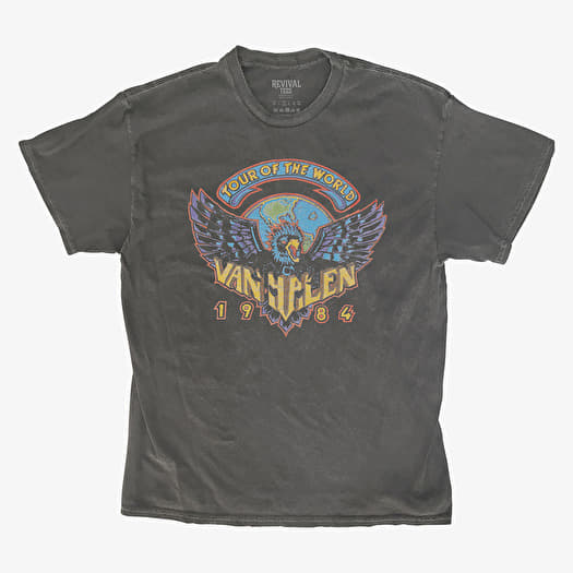 Tričko Merch Revival Tee - Van Halen Tour Of The World 1984 Unisex T-Shirt Black